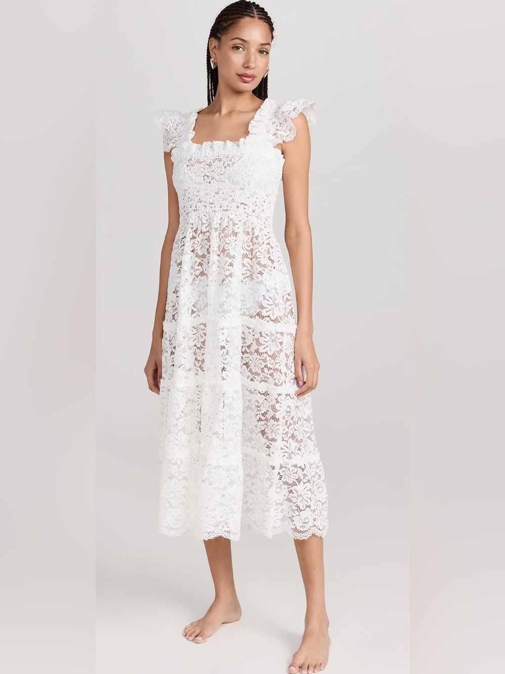 Hill House Ellie Nap Dress White Lace Collectors Edition NWT size S